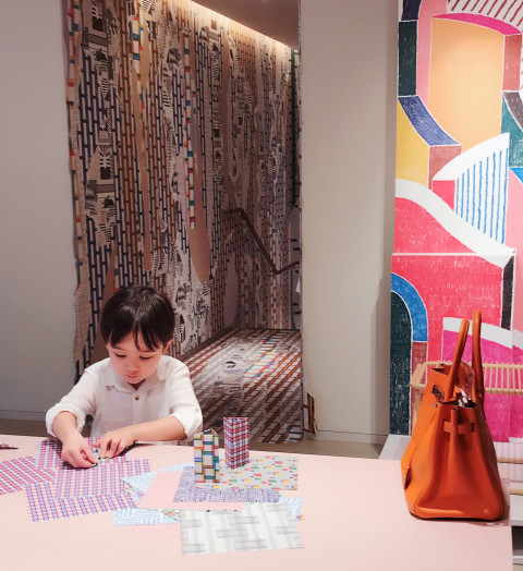 Hermès Through The Walls paper party origami for kids