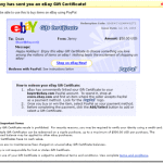 eBay gift certificate