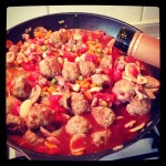 MY RECIPE BOX: homemade meatballs and red wine pasta