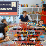GIVEAWAY: Win one of four sessions to paint your own pottery holiday ornament at Impressions Art Studio!