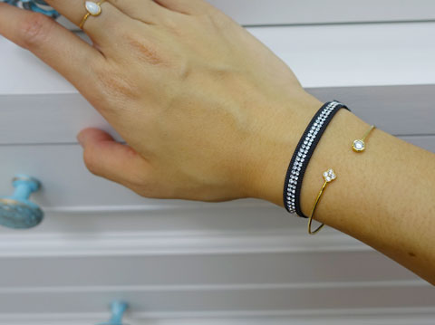 Les Interchangeables bracelet with swarovski