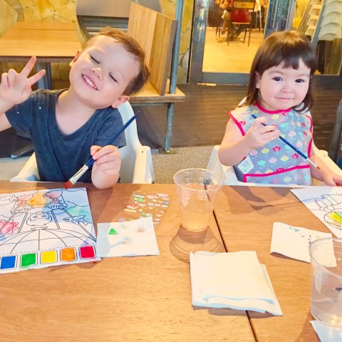 Painting with Melissa and Doug paper